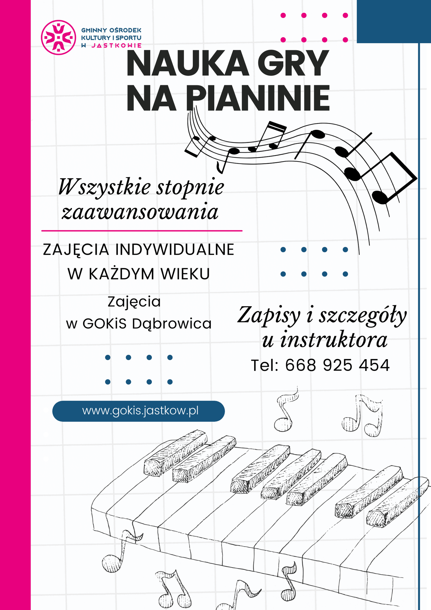 Zapraszamy na naukę gry na pianinie! 