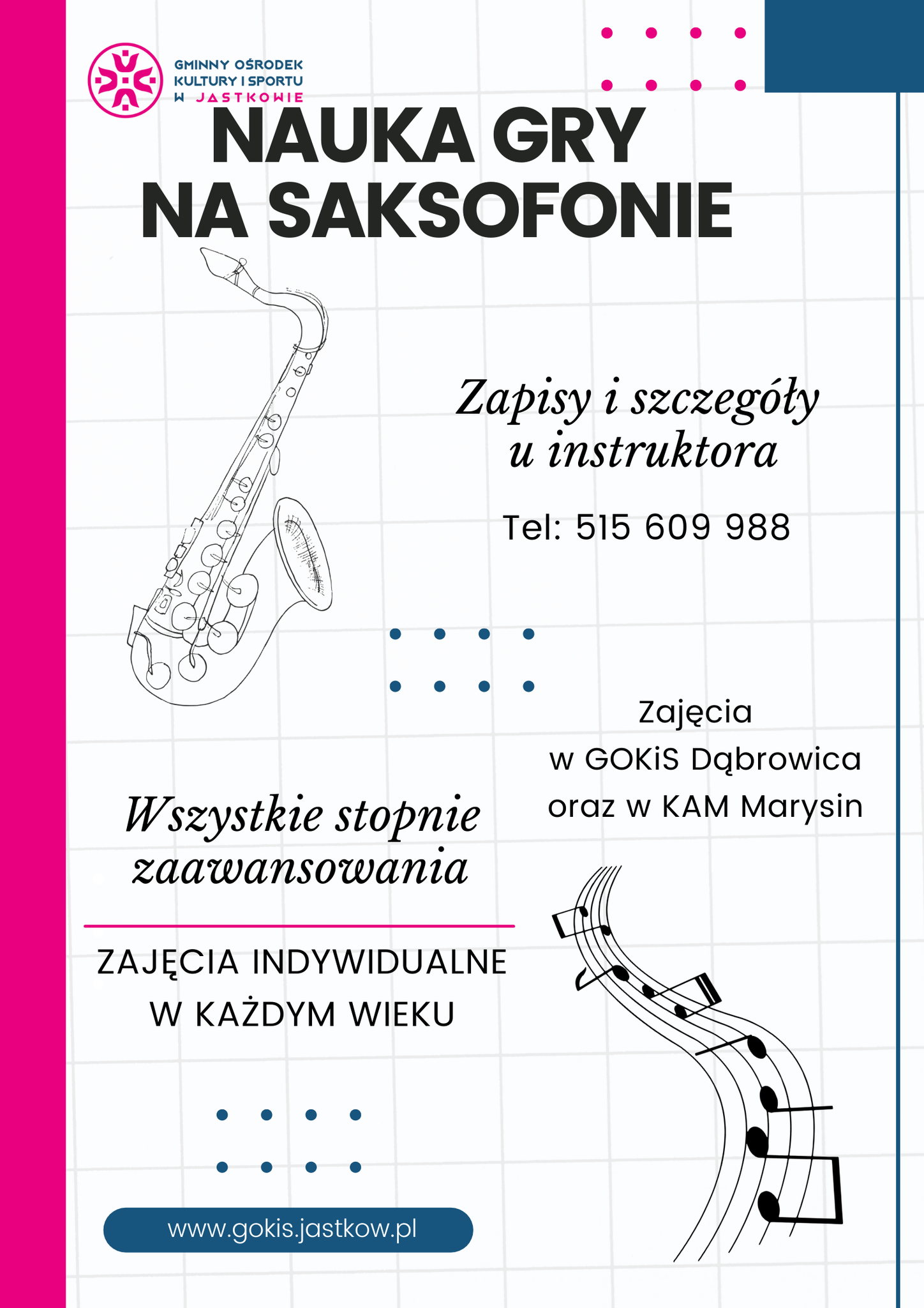 Zapraszamy na naukę gry na saksofonie! 