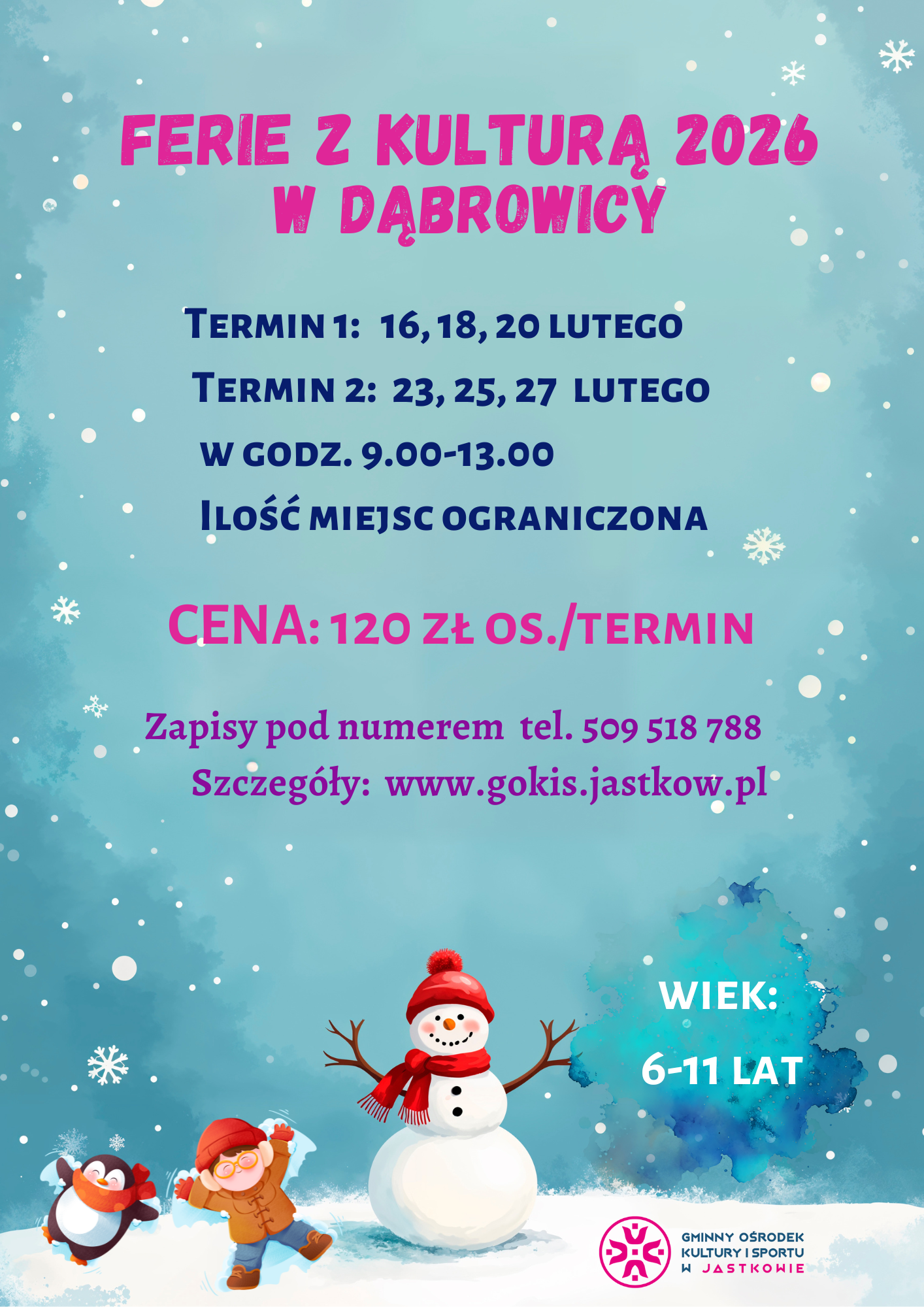 Zapraszamy na Ferie z kulturą!